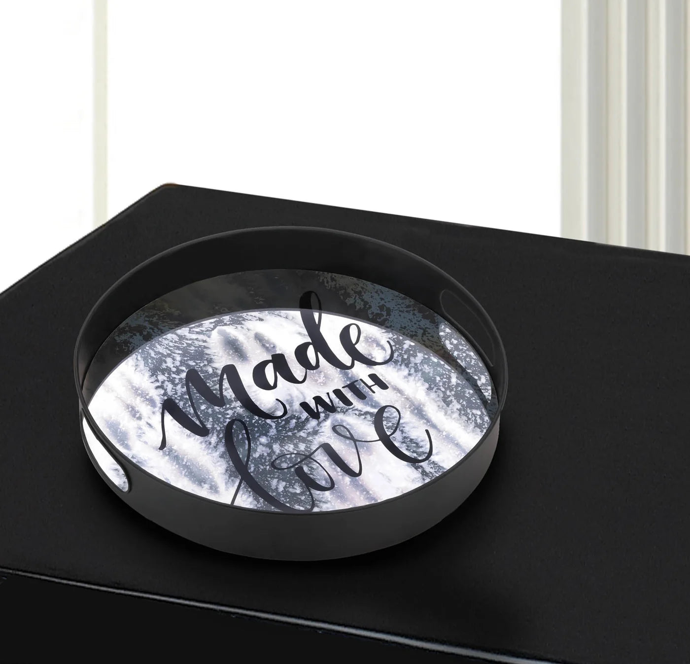 15" Summerville Made with Love Mirror Tray