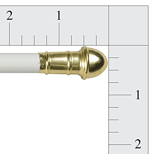 Interior Living 28-48 in. Adjustable Petite Café Curtain Rod, 2-Pack, 7/16 in. Diameter, White