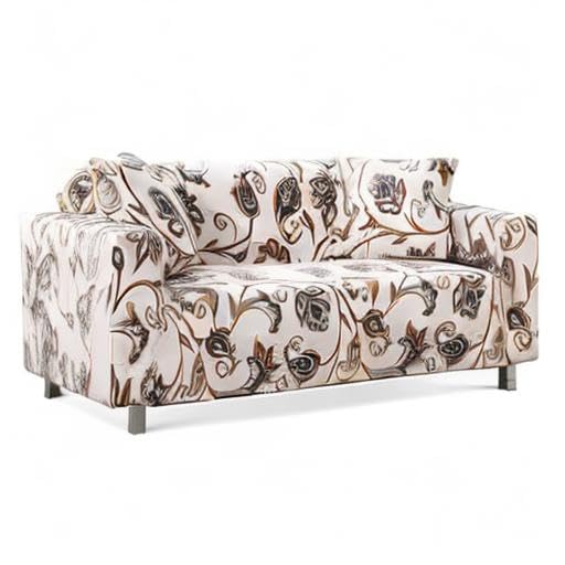 HOOBUY Printed Sofa Cover Stretch Couch Covers Patterned Loveseat Slipcovers for 2 Seater Cushion Couch Love Seat Set QMT (2 Seater/Loveseat)