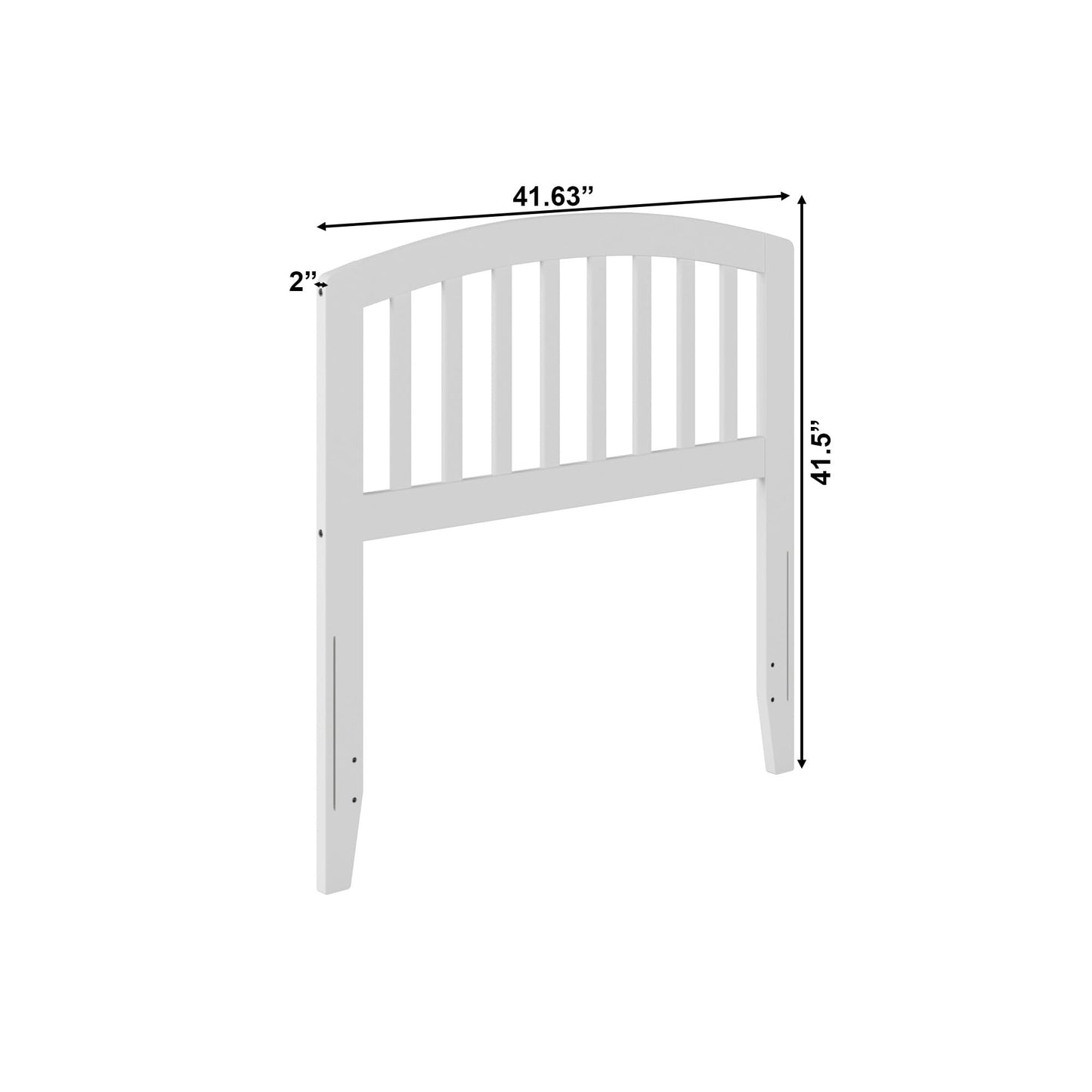 AFI, Richmond Slatted Twin Solid Wood Headboard, White