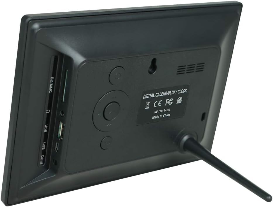 TMC Dementia Clocks for Seniors, Senior Clocks, Medicine Reminders with Alarms,Digital Clock for Bedroom, Entryway, Living Room, Study (7 inch Black)