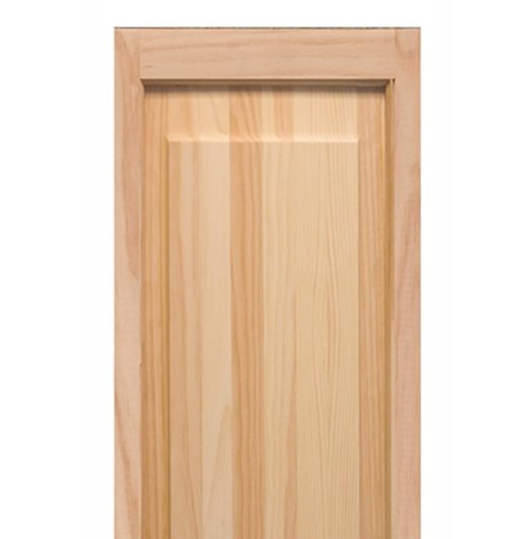 LTL Home Products SHP63 Exterior Solid Wood Raised Panel Window Shutters, 15" x 63", Unfinished Pine