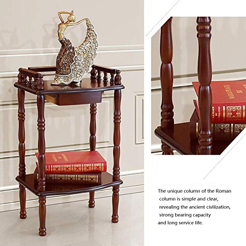 uhyOHF Telephone Table, American Solid Wood Telephone Table,Vintage European Plant Stand,Roman Column Table,Storage Side End Table,Sofa Side Table (