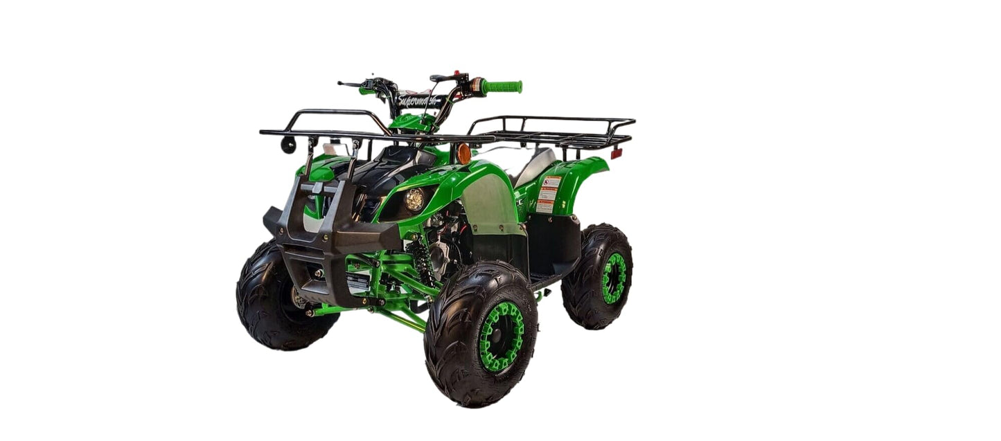 HHH 125cc ATV Quad 125cc ATV with Reverse, LED Lights, Big Wide Tires with Matching Rims 4 Wheeler for Youth and Children (Red Color)