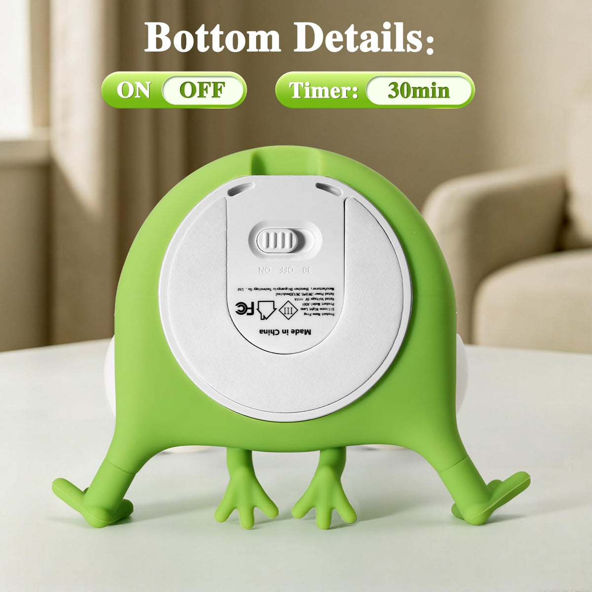 Big-Eyed Frog Lamp Funny Gifts, 3 Dimming+Silicone Random Stuff, Touch+Timer+Cordless Unique Cool Lamps Weird Stuff, Cute Gag Gifts Frog Gifts, White Elephant Gifts for Women,Teens, Men, Kids, Adults