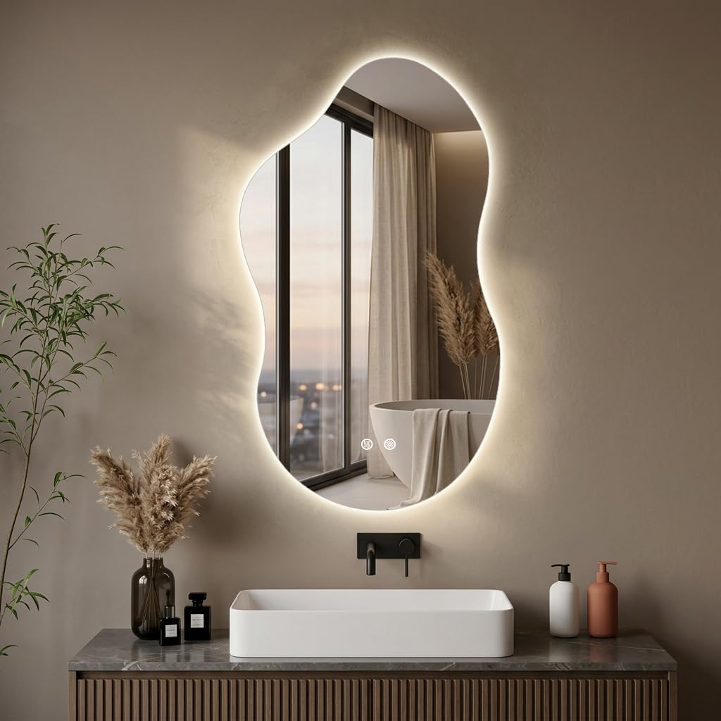 Kanxinr 36"X20" Wall Mirror LED Mirror Bathroom Vanity Mirrors with Lights