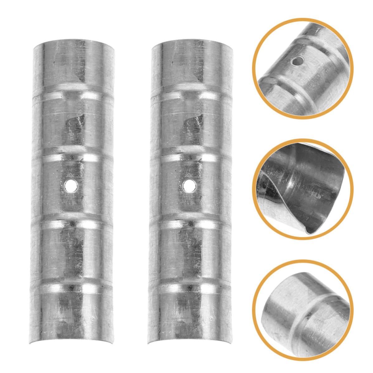 2pcs Stainless Steel Curtain Rod Coupler Window Installation