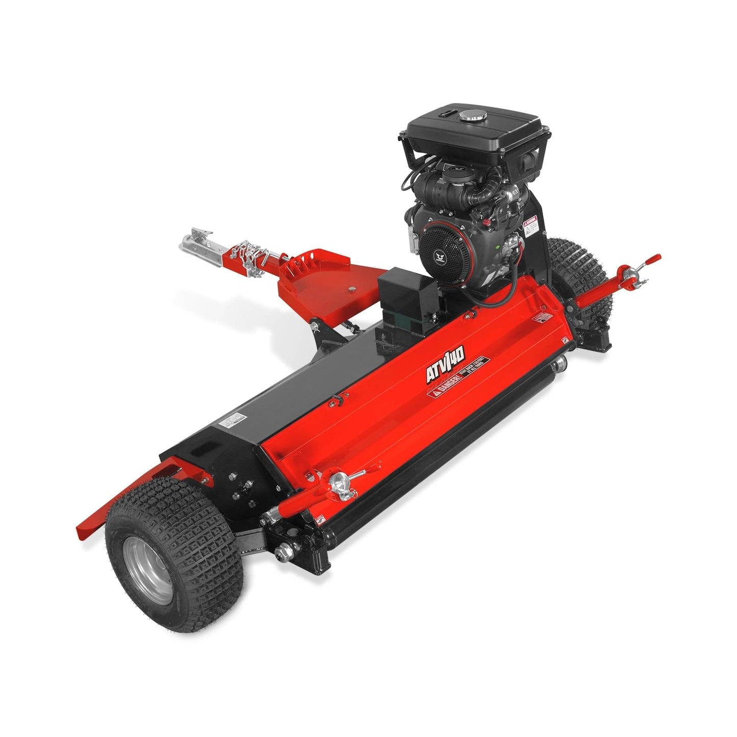 MechMaxx 55" Tow-Behind ATV Offset Flail Mower, ZONSEN 23HP 679cc E-Start Gas Engine Powered; 0.4-2.5in Adjustable Mowing Height, ATV140