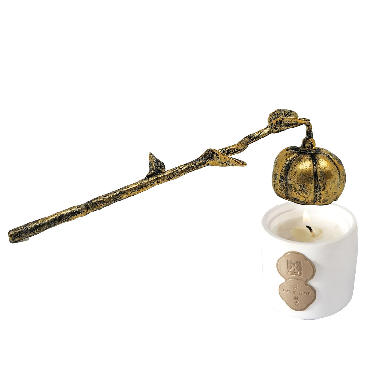 AIM & GGKK Candle Snuffer, Candle Snuffer Extinguisher with Long Handle,Retro Style Wick Flame Snuffer for Putting Out Candle Flame Safely,Pumpkin Candle Snuffers Accessory for Candle Lovers