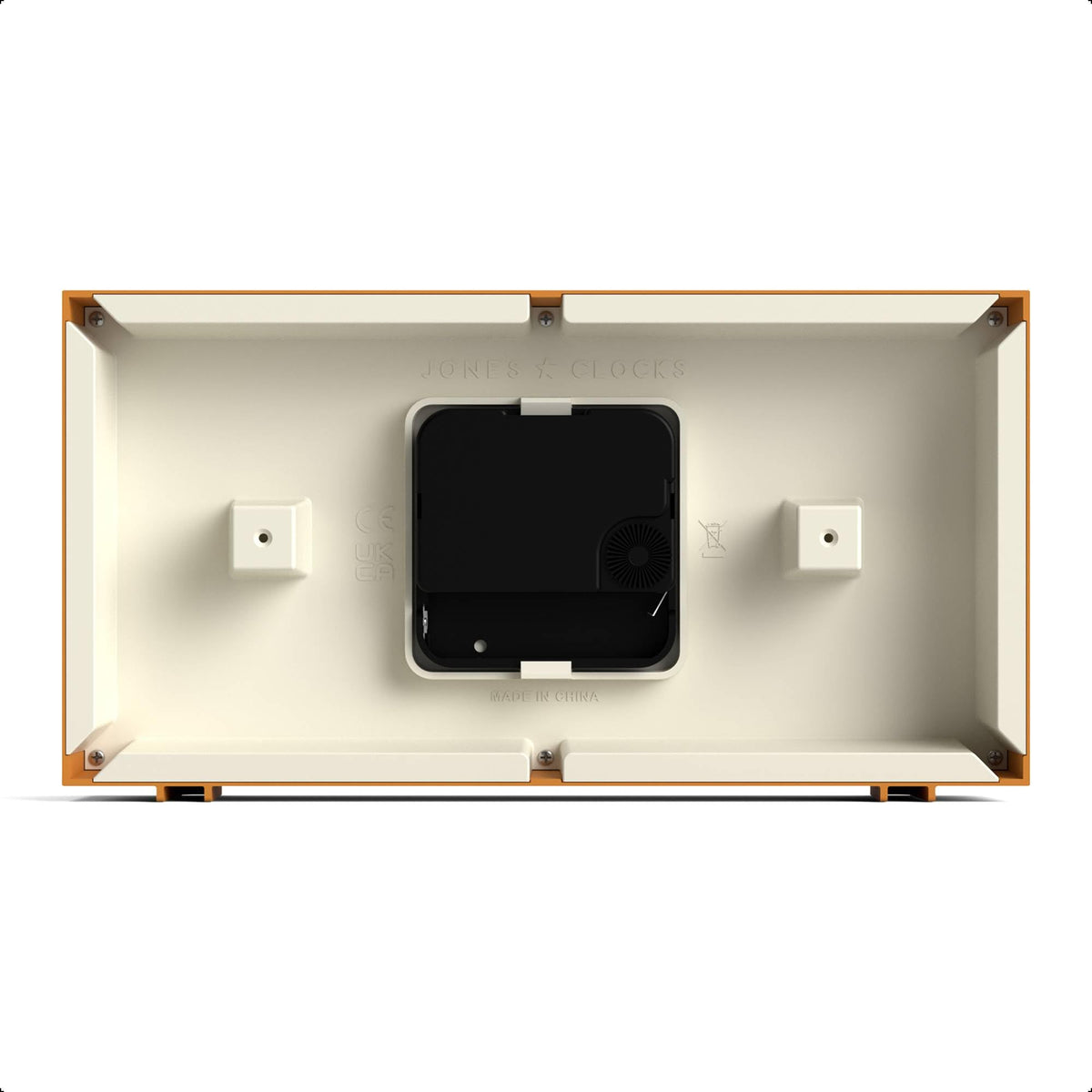 JONES CLOCKS® Odeon Desk Clock | Modern Rectangular Design | Mustard Yellow