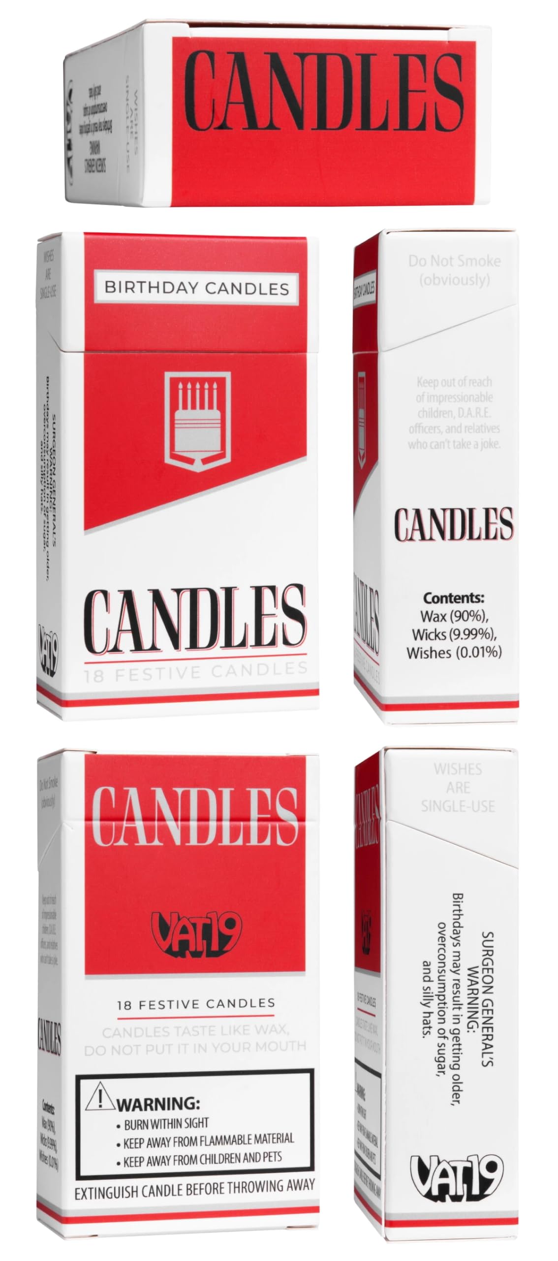 Cigarette Birthday Candles (18-Pack)
