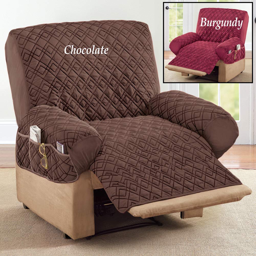 Collections Etc Diamond-Shape Quilted Stretch Recliner Cover