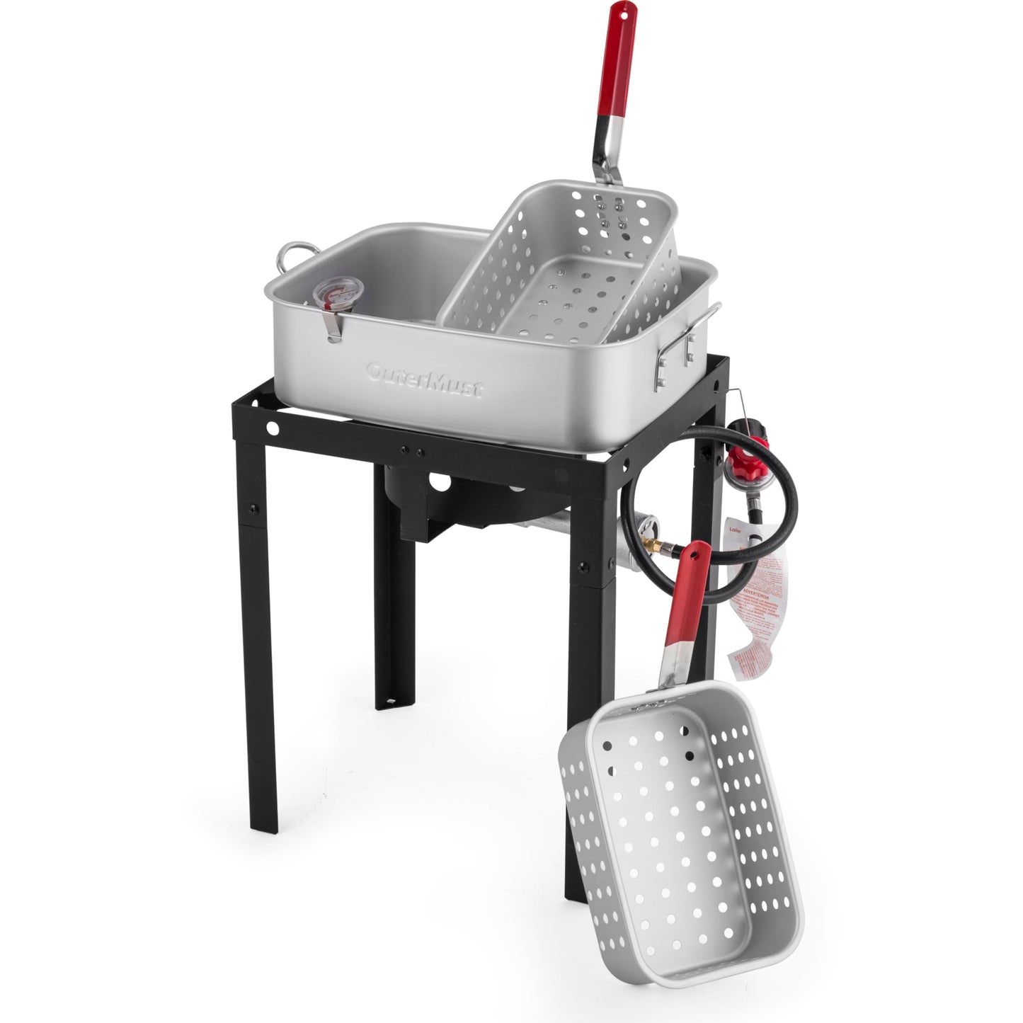 OuterMust 58,000 BTU Outdoor Fryer, 18 Qt. Deep Fryer Pot and 2 Inner Baskets, Ideal for Frying Fish, Chicken Wings, French Fries