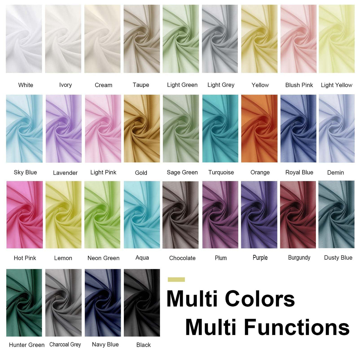 OWENIE White Sheer Curtains 84 inches Long 2 Panels Set for Living Room