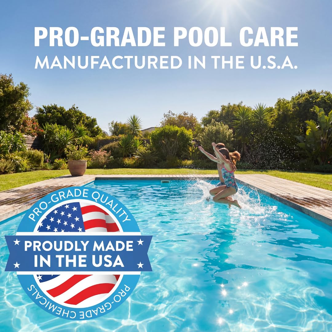 PoolFix 4-in-1 Pool & Spa Water Clarifier | Natural Eco-Friendly Water Treatment for Crystal Clear, Fresh & Balanced Pool & Spa Water | Made in USA (32oz)