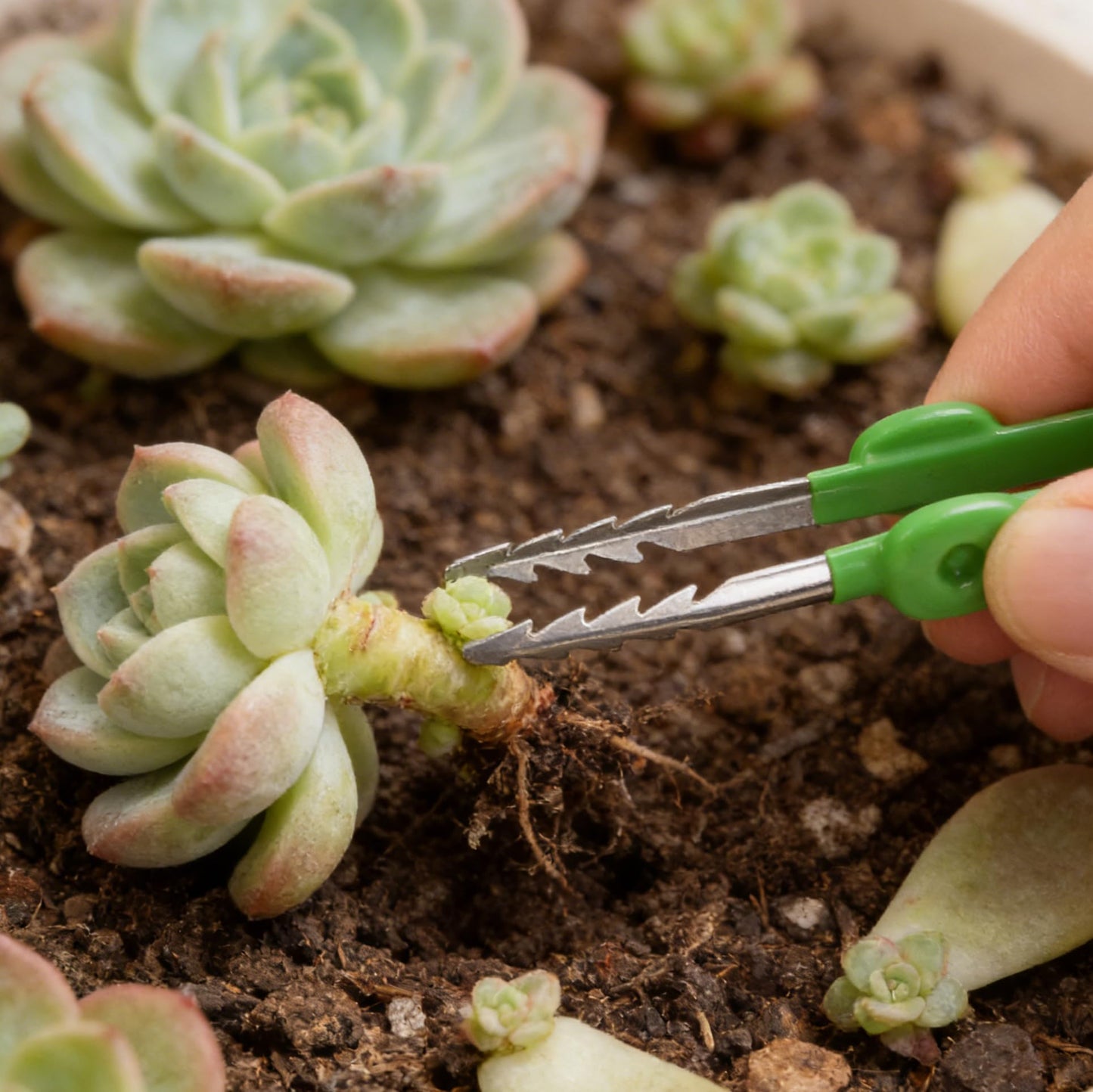 CAXUSD Garden Tweezers 7.36In Lightweight Portable Planting Tool for Succulents Bonsai and Precise Weed Removal in Home Garden Care
