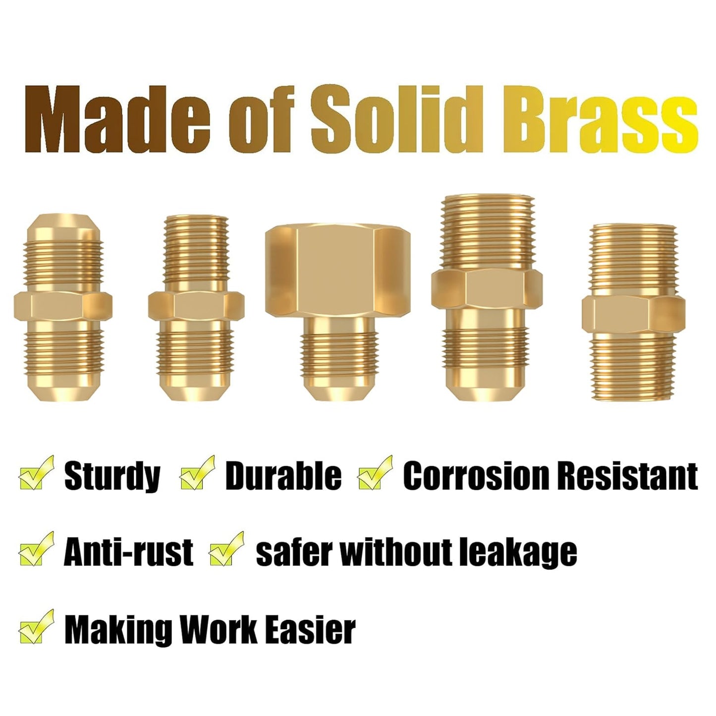 Upgraded 12Feet High Pressure Braided Propane Hose Extension with Conversion Coupling 3/8" Flare to 1/2" Female NPT, 1/4" Male NPT, 3/8" Male Flare for BBQ Grill, Fire Pit, Heater