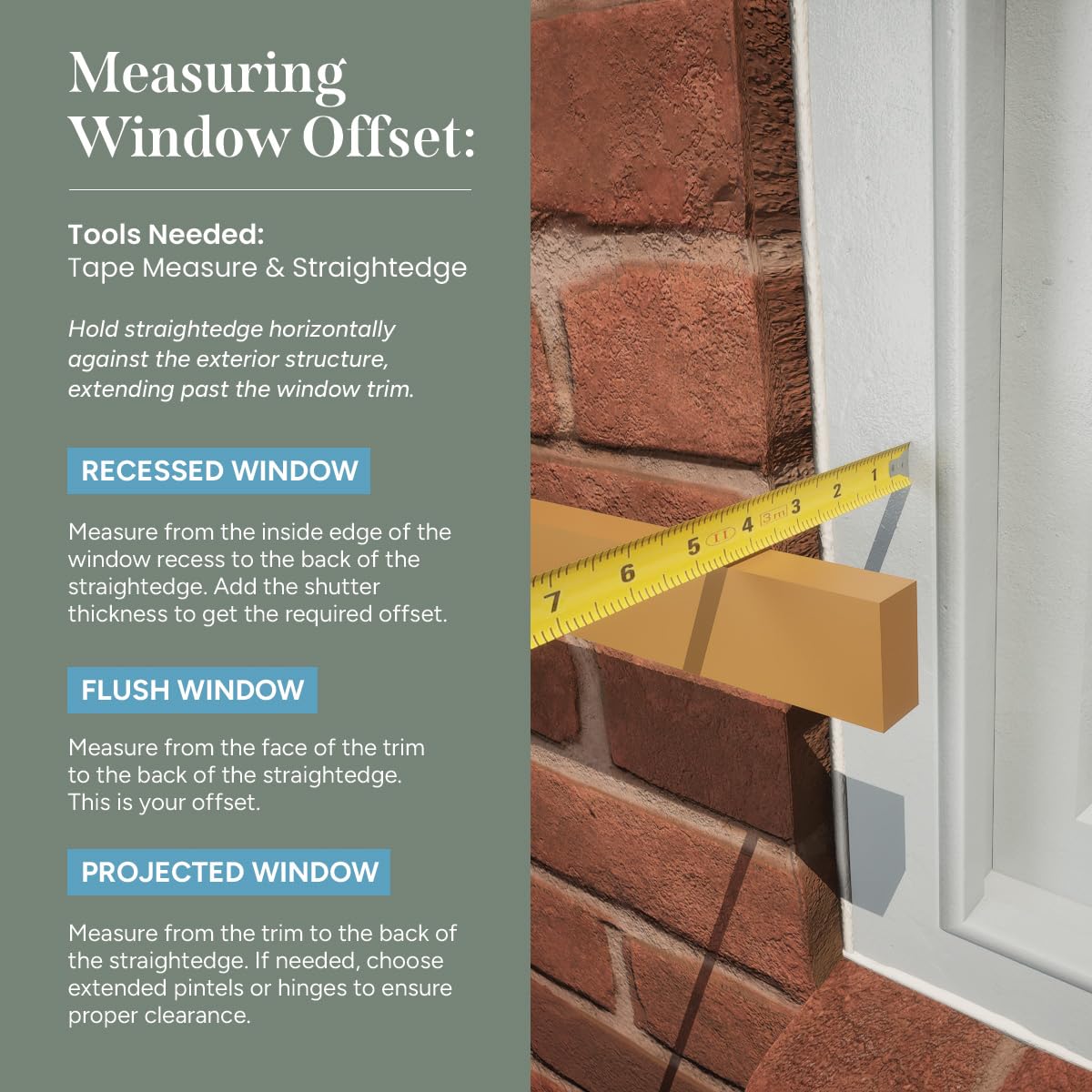 SteelTek Strap Hinge 10"W with 1 1/2" Offset Shutter Kit, for Heights 60"-80" (Includes 4 Pairs of Hinges)
