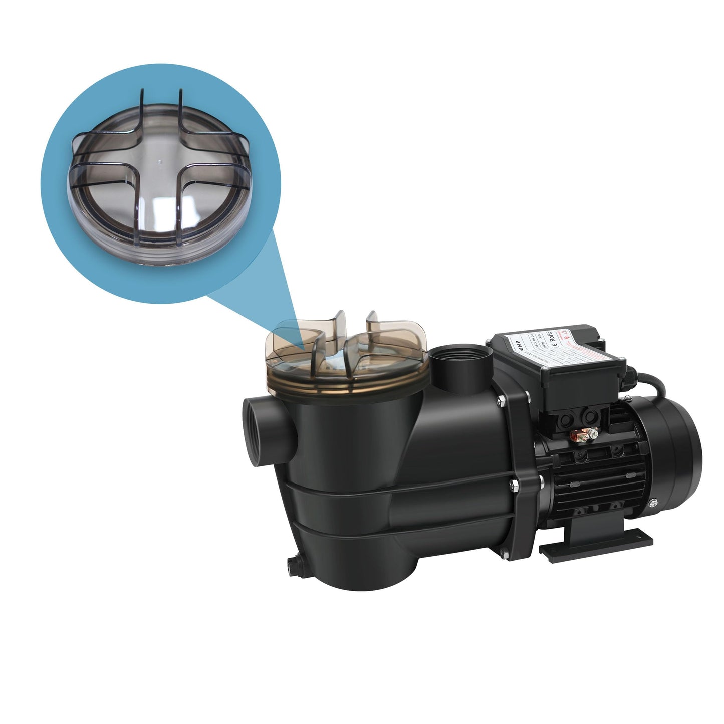 Pool Pump Strainer Lid w/ O-ring Kit for 12" Pool Sand Filter Pump 75110, Strainer Cover for 13" 16" Pool Filter System 0.25HP 0.35HP 0.75HP Above Ground Pool Pump 72717 75110 75131-V1 75131 71405HCK