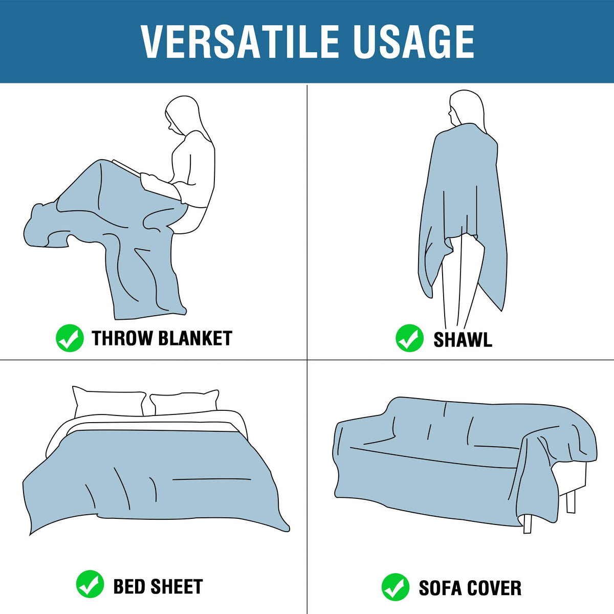 H.VERSAILTEX Cotton Sofa Covers Couch Cover Sofa Slipcover for Most Shape Sofas, Feature Thick Woven Jacquard Seamless with Tassels, Multi-Use Decorative for Couch (Large: 71" x 102", Navy)