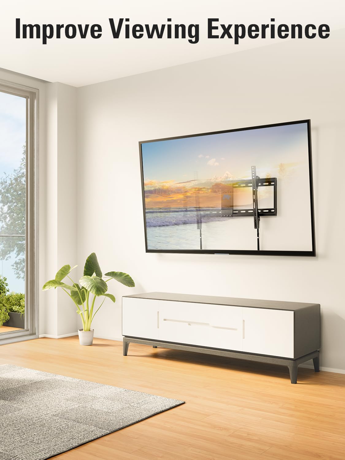 Mounting Dream Tilting TV Wall Mount for Most 37-90 Inch TVs up to 132lbs