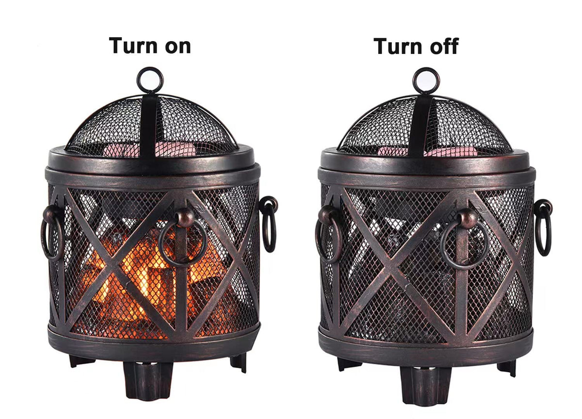 Dicimi Wax Melt Warmer,4-in-1 Electric Wax Melter,Oil Burner,Fireplace Wax Warmers, for Home Office Bedroom Aromatherapy Present and Decorations (Bronze, Fireplace Stove)