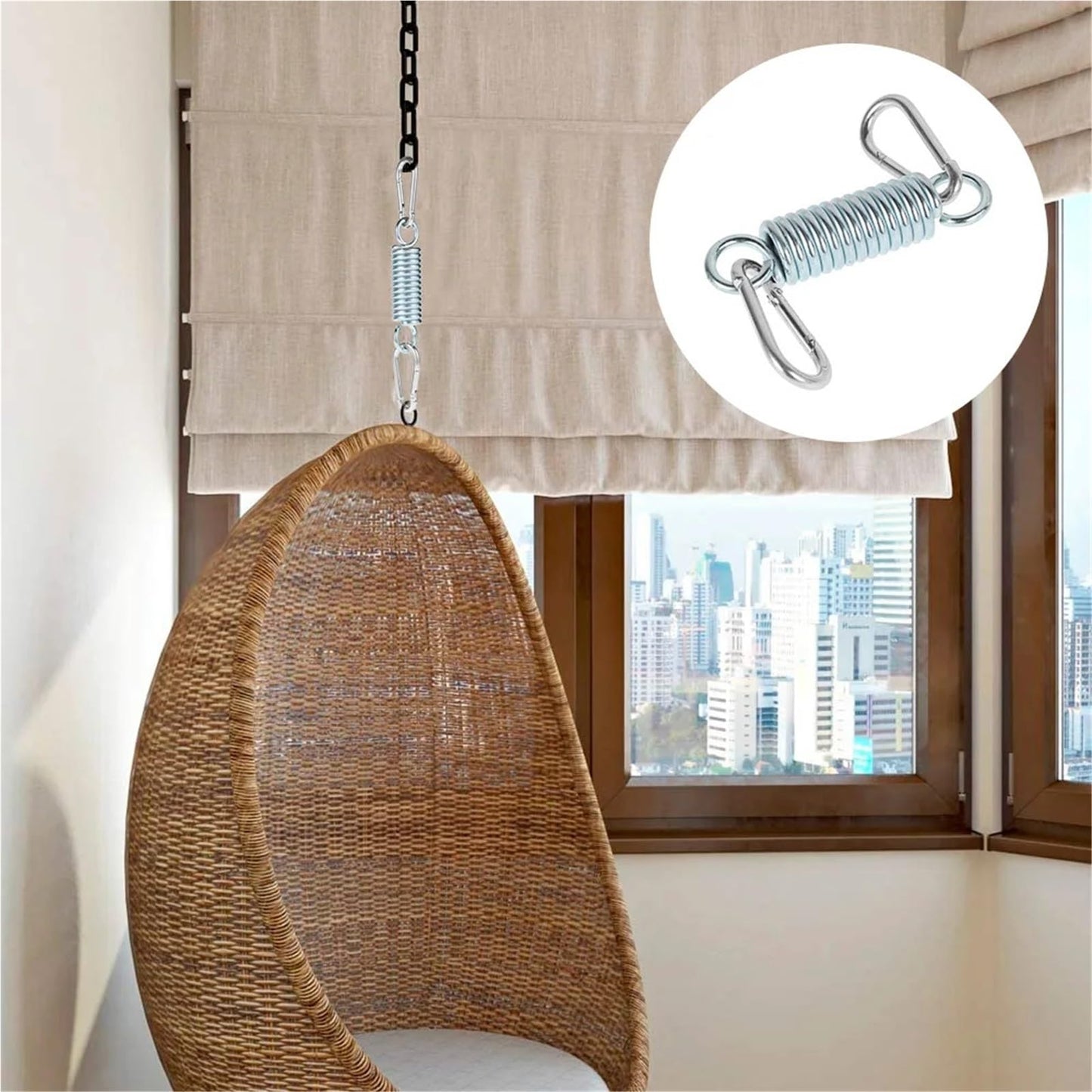 Hammock Chair Spring Hanging Chair Lounger Swing Spring Hammock Hangers Suspension Hook Steel Heavy Duty For Chairs