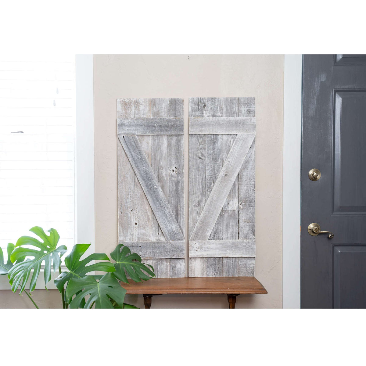 BARNWOODUSA Decorative Shutters Set of 2 Rustic Farmhouse Window Shutters