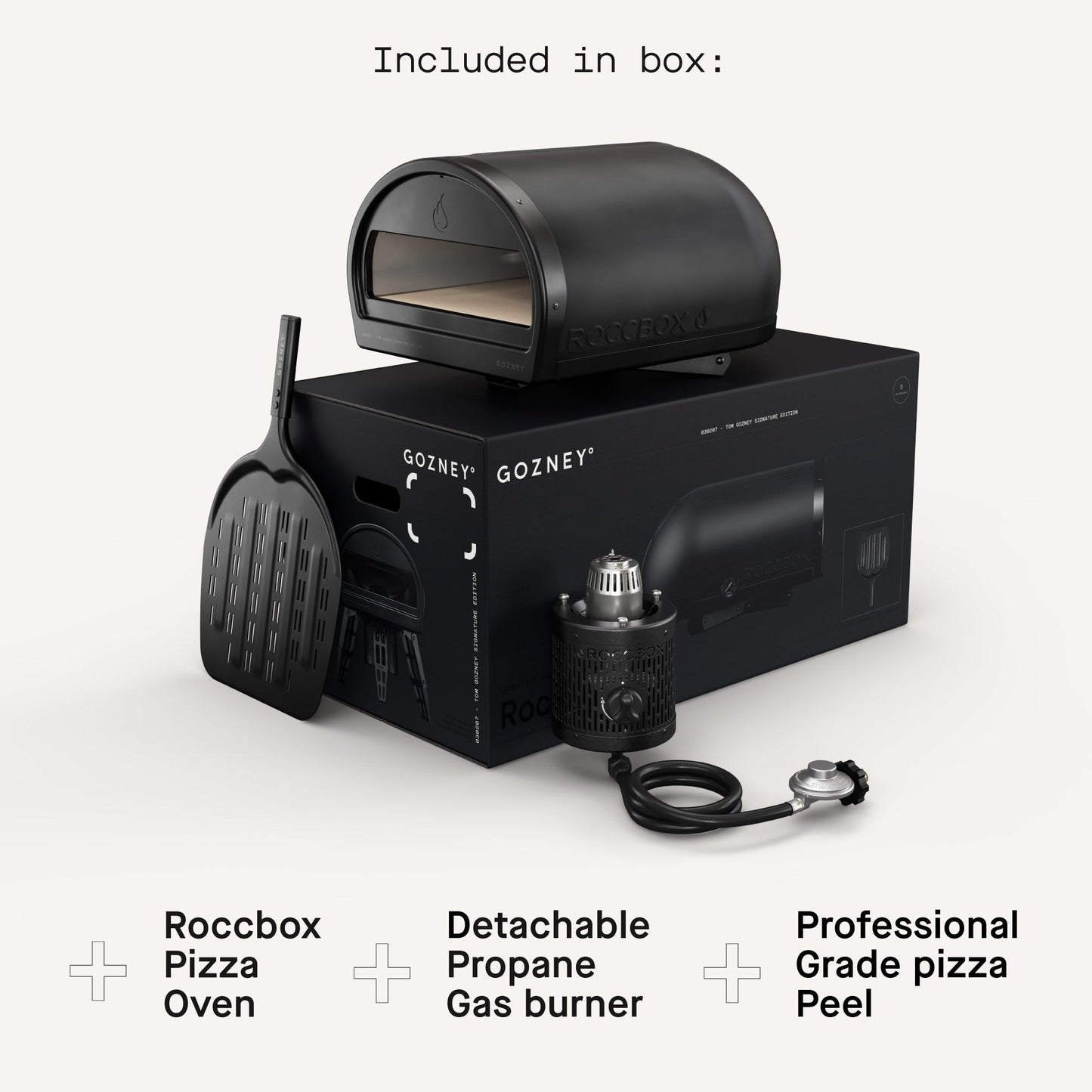 Gozney Roccbox Outdoor Pizza Oven, Black, Portable, Gas & Wood Fired, Restaurant-Grade
