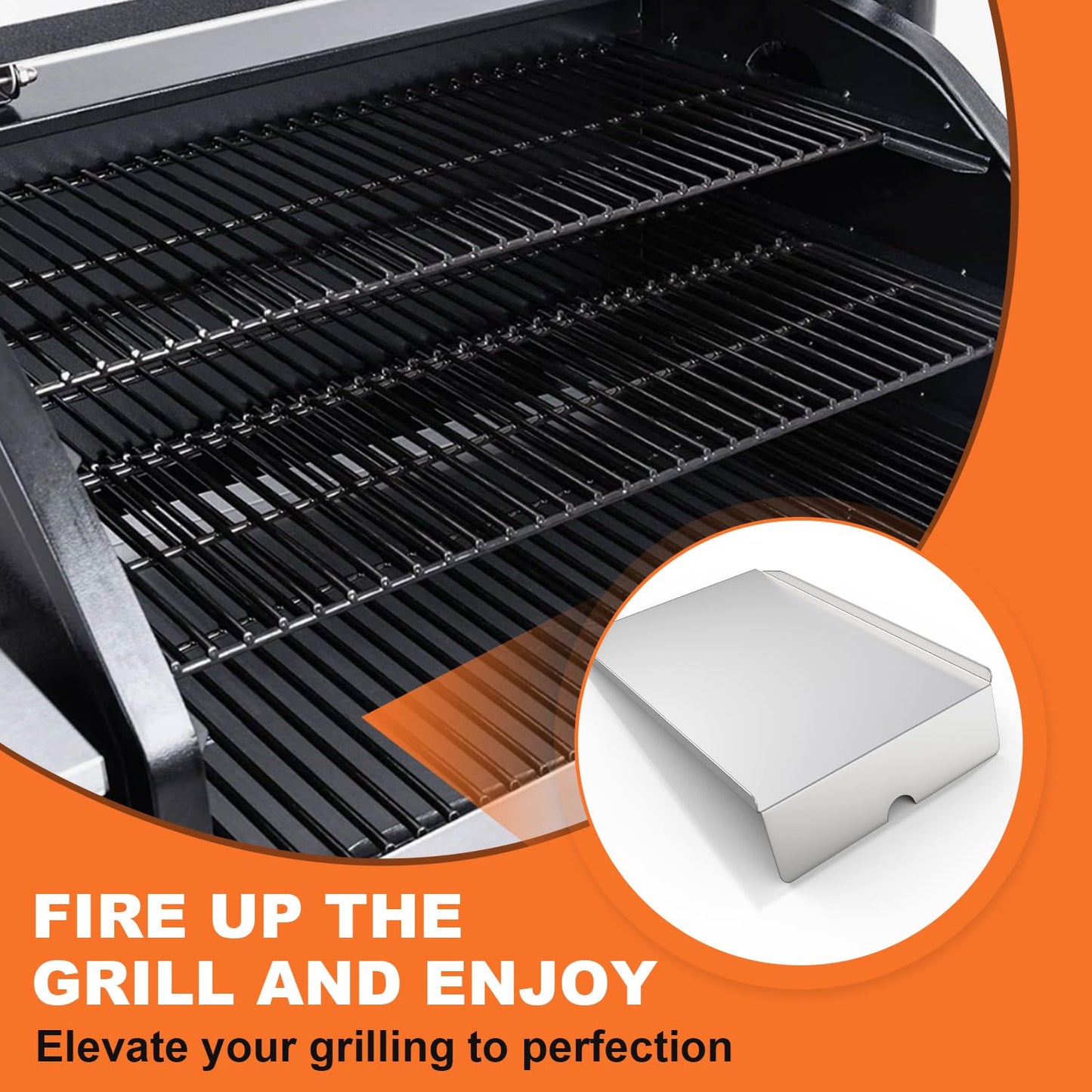 MOASKER Drip Pan for Z Grills 1000 Series Pellet Grills Heat Baffle Replacement Parts for Z Grills 10002B 10002E 1000C 1000D 1000E Stainless Steel Drip Tray Parts