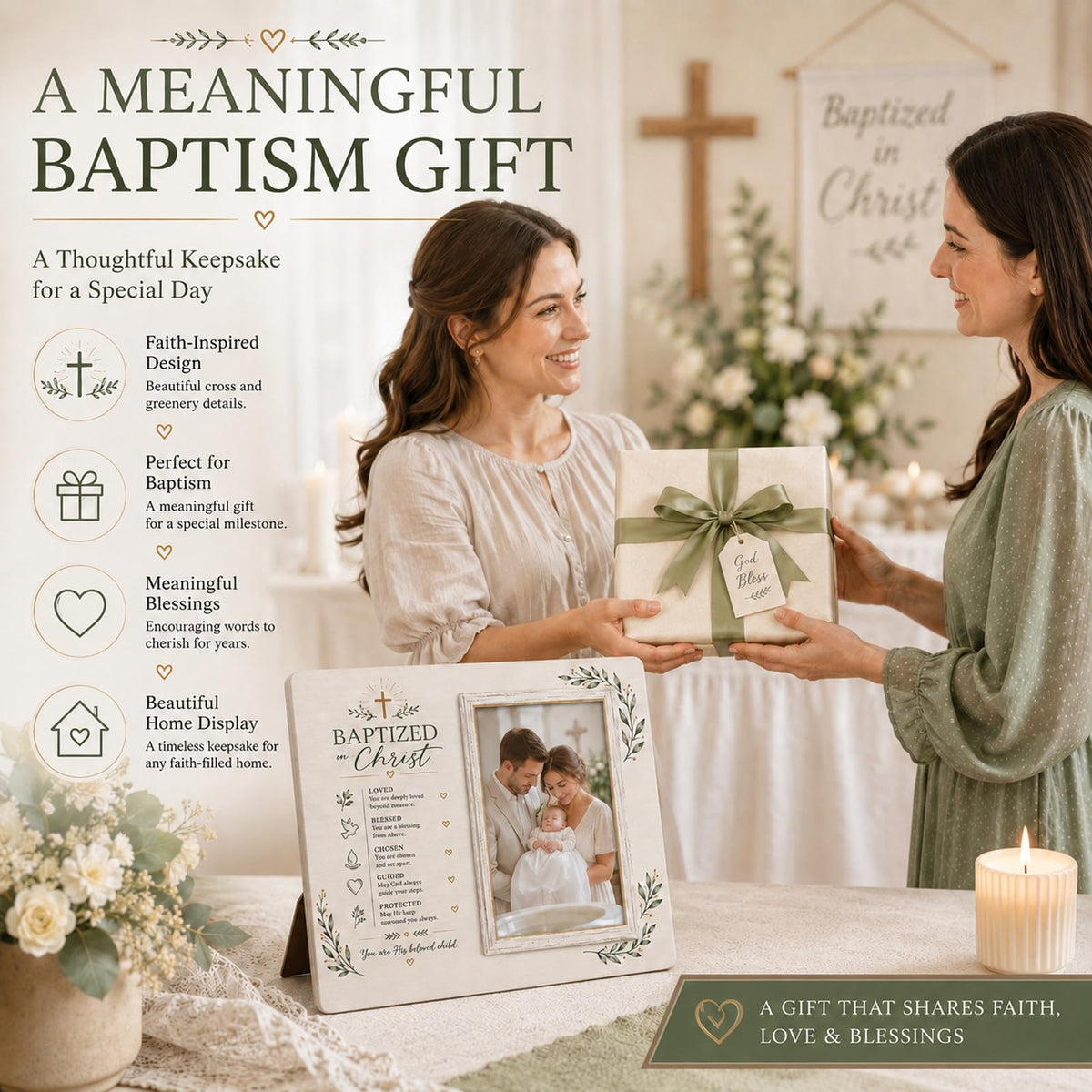 Baptism Picture Frame Baptism Gifts For Boys And Girls Christian Gifts