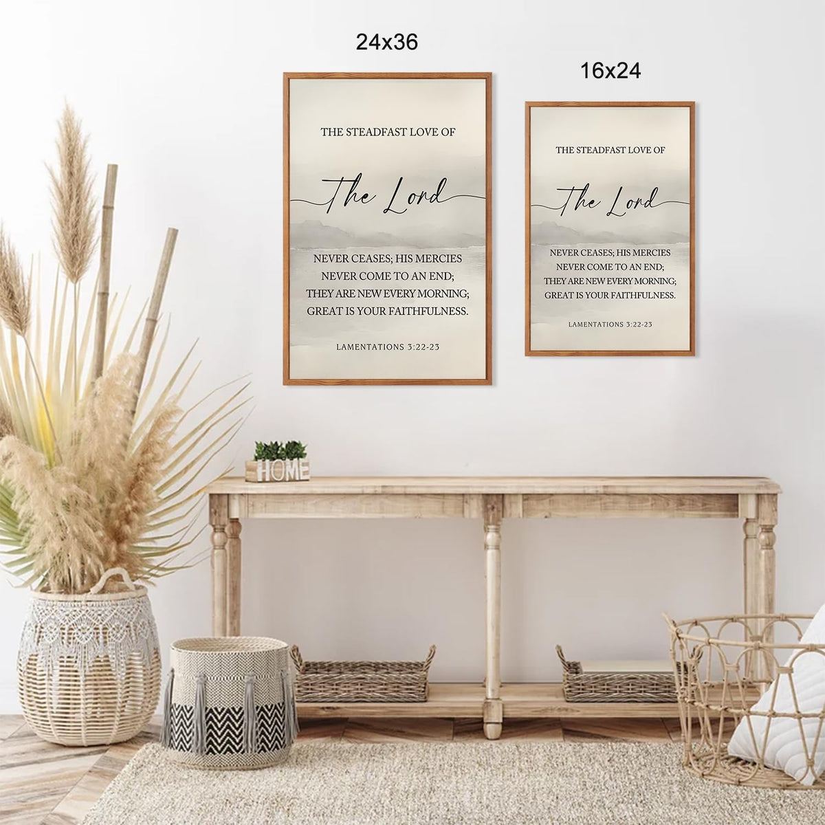 HLNIUC Christian Scripture Framed Wall Art Set of 3,The Lord Your God Is Good Wall Decor(24x36),Inspiring Easter Bible Verse Canvas Artwork,Modern Religious Quotes Prints for Church,Bedroom,LivingRoom