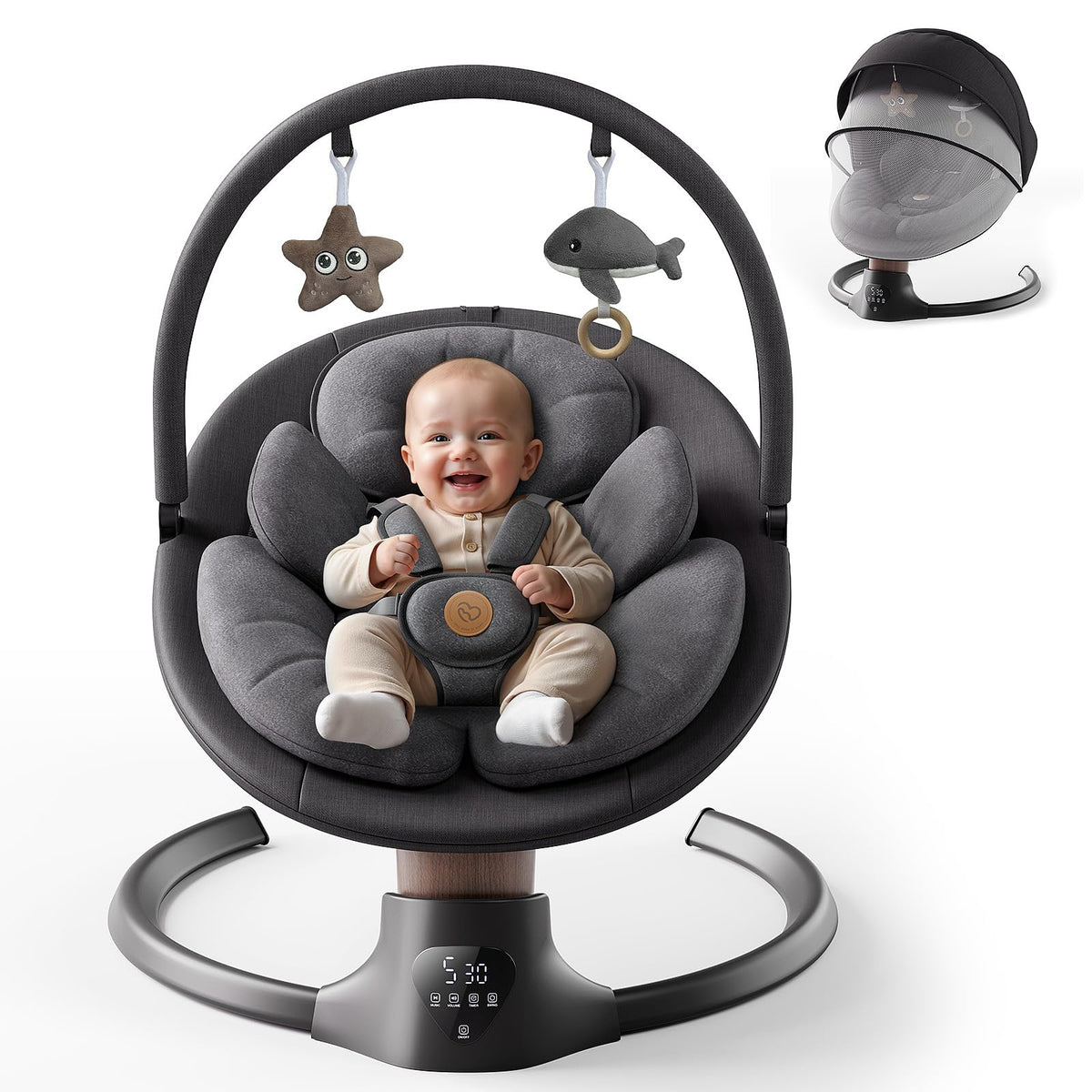 Baby Swings for Infants, FasonBaby Electric Baby Swing with Bluetooth Music