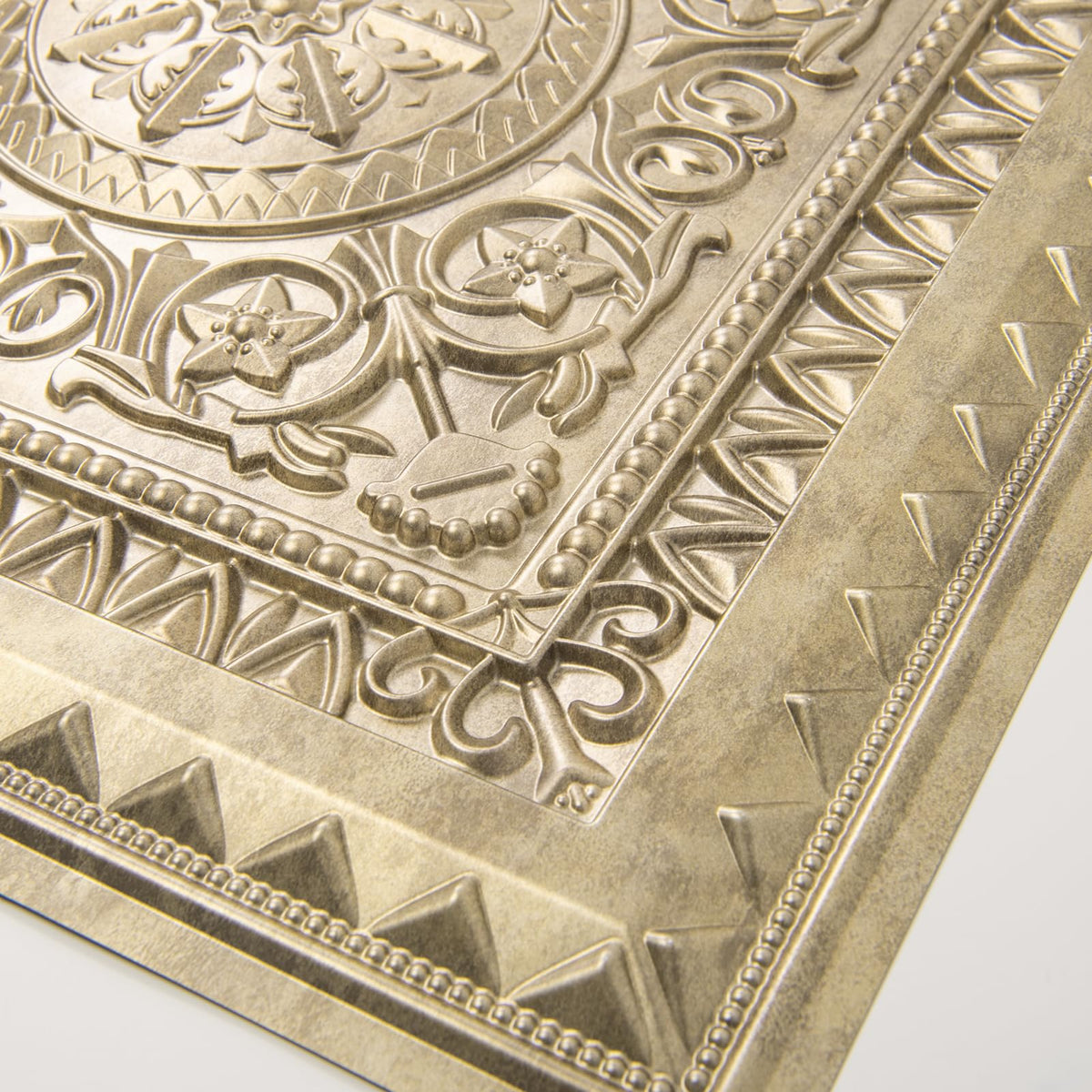 Art3d 12-Pack PVC Drop Ceiling Tiles, 2 x 2 ft, Antique Gold