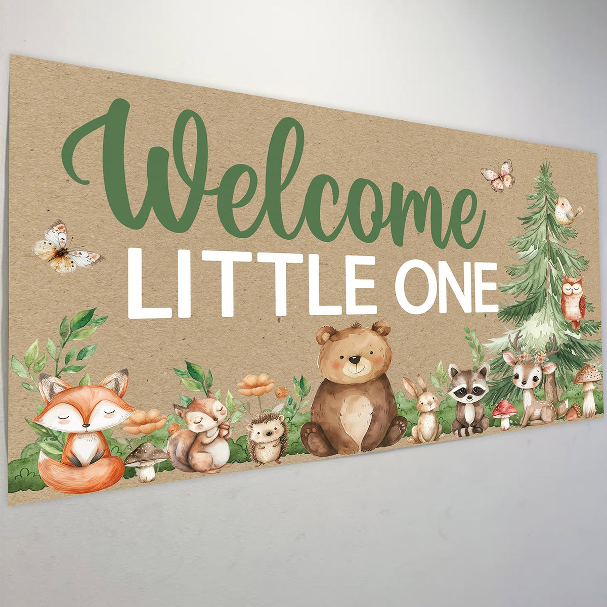 Woodland Banner for Woodland Baby Shower Decorations