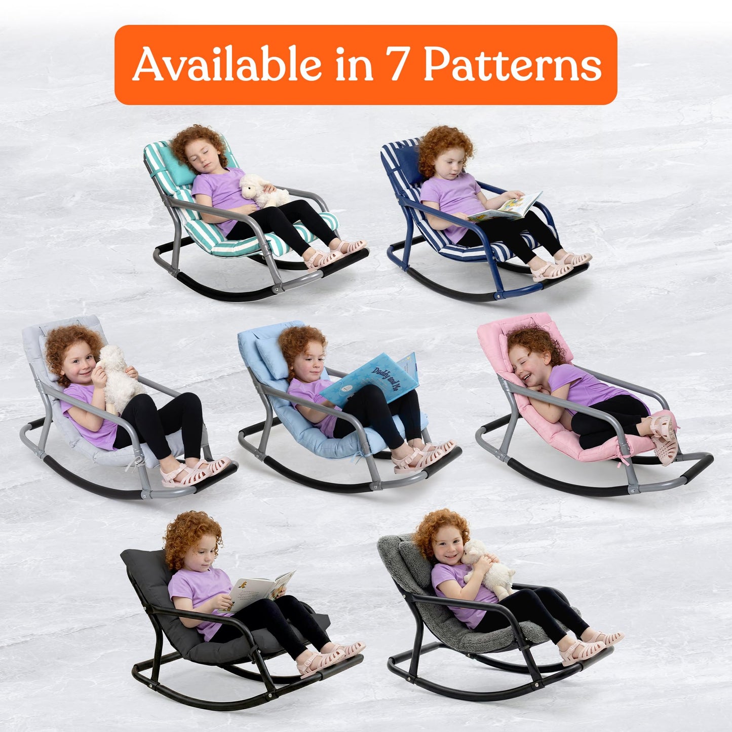 Special Supplies Sensory Rocking Chair for Kids - Comfortable Kids Rocker- Versatile Floor Chair with Soft Fabric and Stability for Playroom, Bedroom, or Nursery (Ages 3+) (Grey)