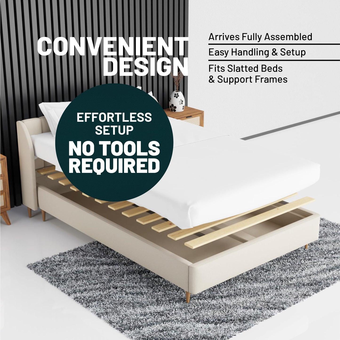 Treaton, Full Size Bunkie Board – Heavy Duty Horizontal Bed Slats & Wooden Support Board for Sagging, Under Bed-Support, Box Spring Alternative, Platform Bed and Replacement