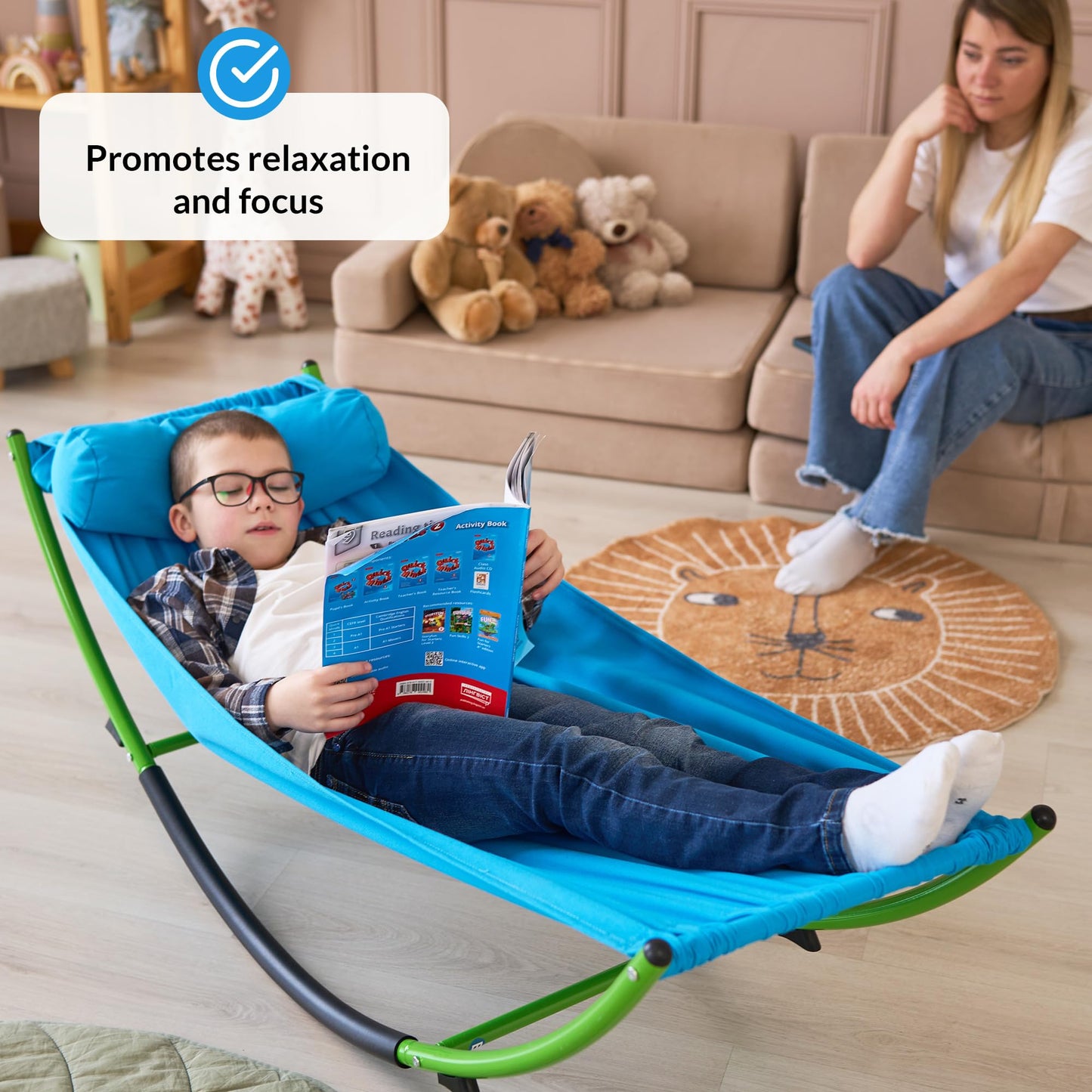 ODOXIA Kids Sensory Rocking Chair | Sensory Floor Rocker | Kids Rocking Chair | Special Needs Child | Calm Down Autism Equipment, Ages Toddler, Teeter, Totter | Playground Equipment | Seesaw Rocker