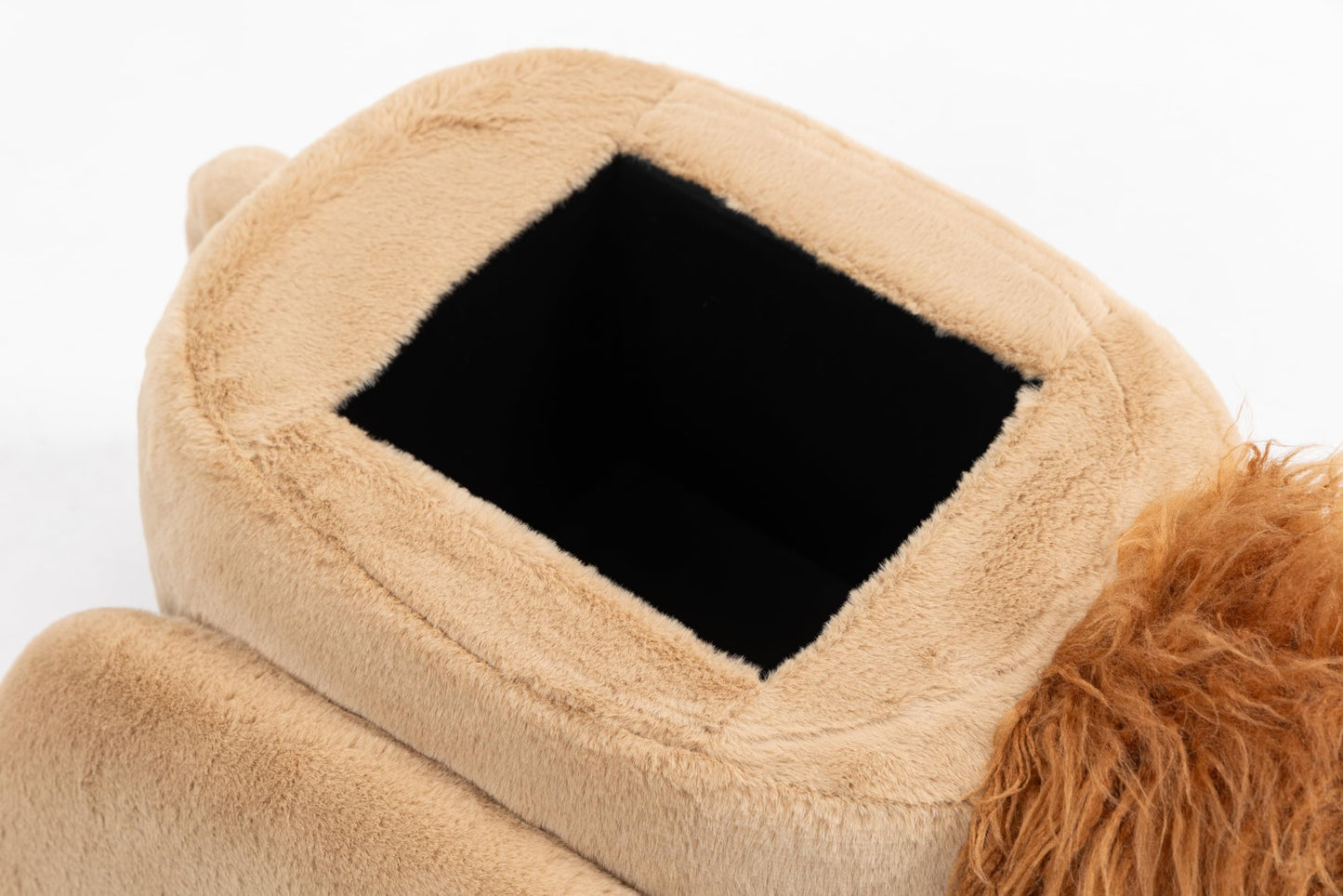 Home 2 Office Lion Ottoman with Storage for Kids – Plush Animal Footstool for Nursery, Playroom, Living Room or Bedroom – Toy Organizer and Footrest – Cute Toddler Furniture with Wooden Legs