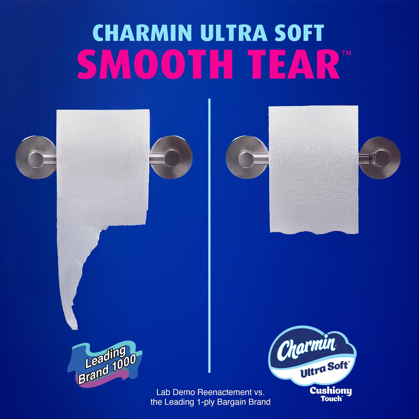 Charmin Ultra Soft Cushiony Touch Toilet Paper, 24 Family Mega = 123 Regular Rolls, White