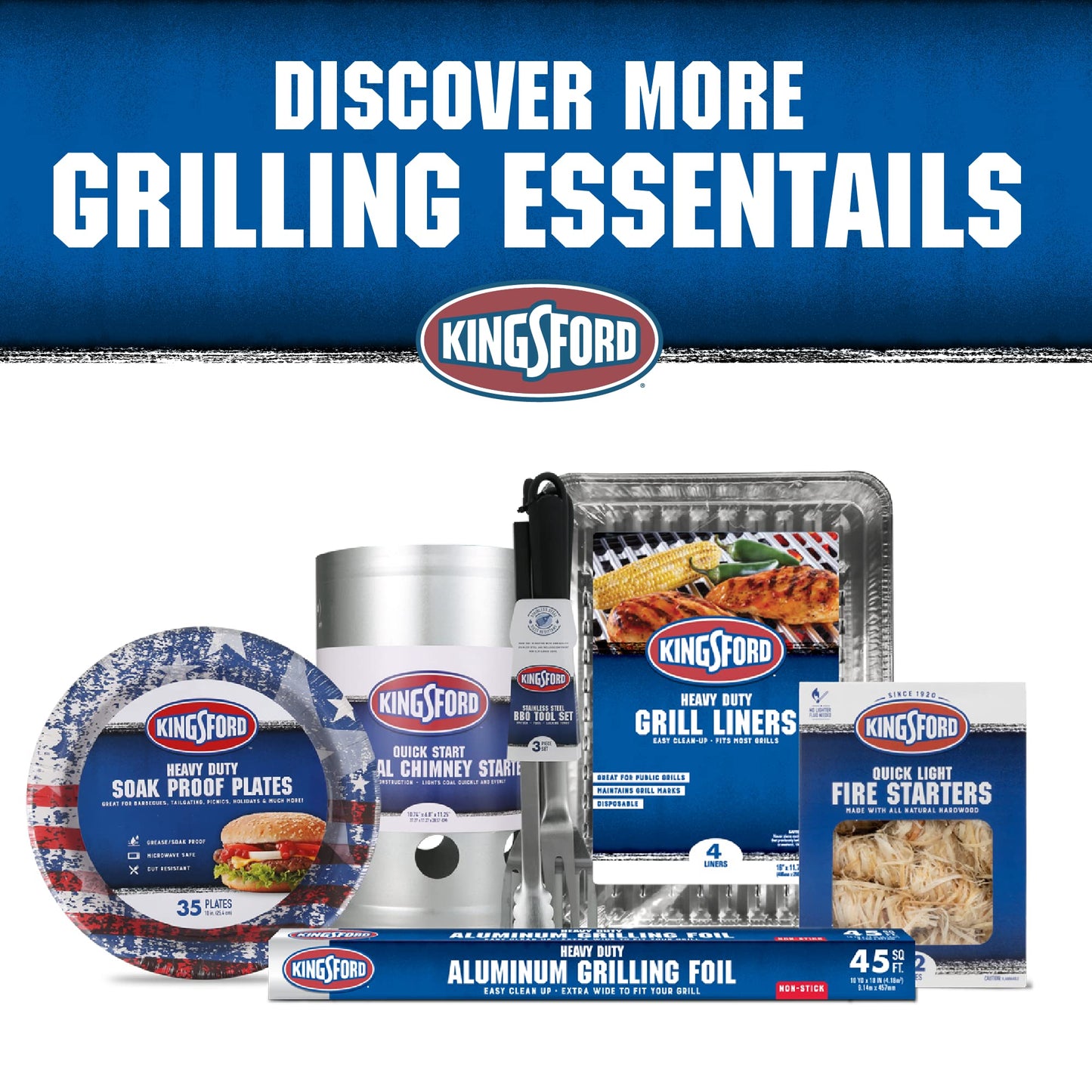 Kingsford Stainless Steel Silicone Basting Brush with 16-Inch Handle for BBQ Grilling, Smoking, and Outdoor Cooking, Non-Slip Rubber Grip, Rust-Resistant, Dishwasher Safe