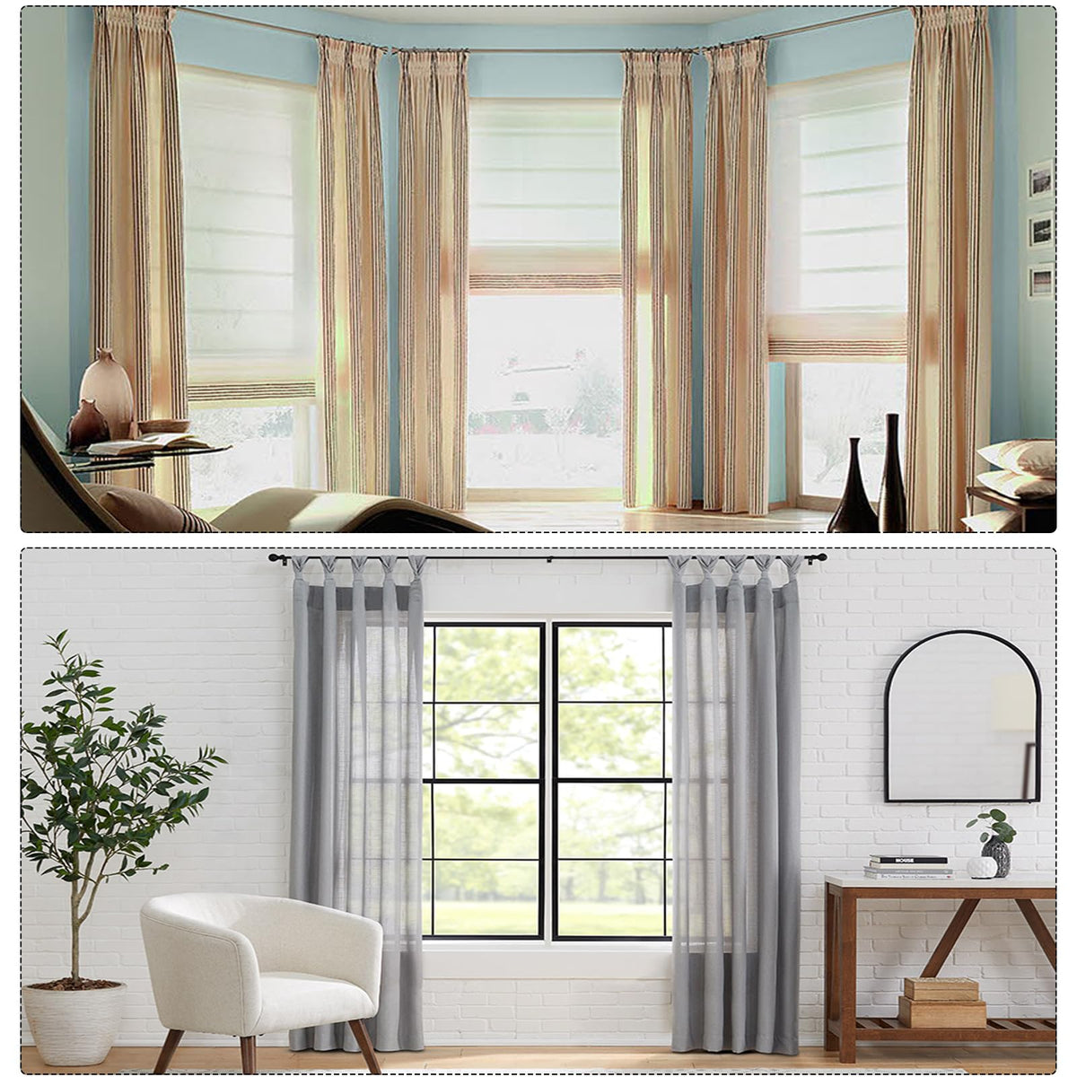 uxcell 2pcs Corner Curtain Rod Connector, 90 Degree for 1 Inch OD
