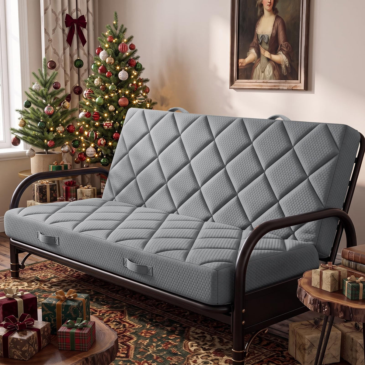 Flantree 6" Full Size Futon Mattress Replacement with Handles,71X52X6"