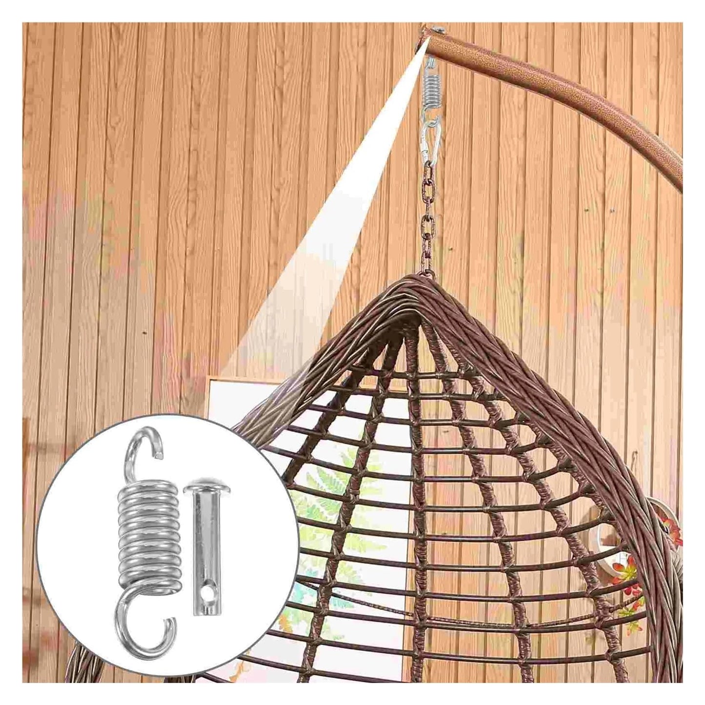 Hammock Chair Spring Swing Hardware Heavy Duty Spring Hook Suspension Extension Pin For Indoor And Outdoor Hanging Chair