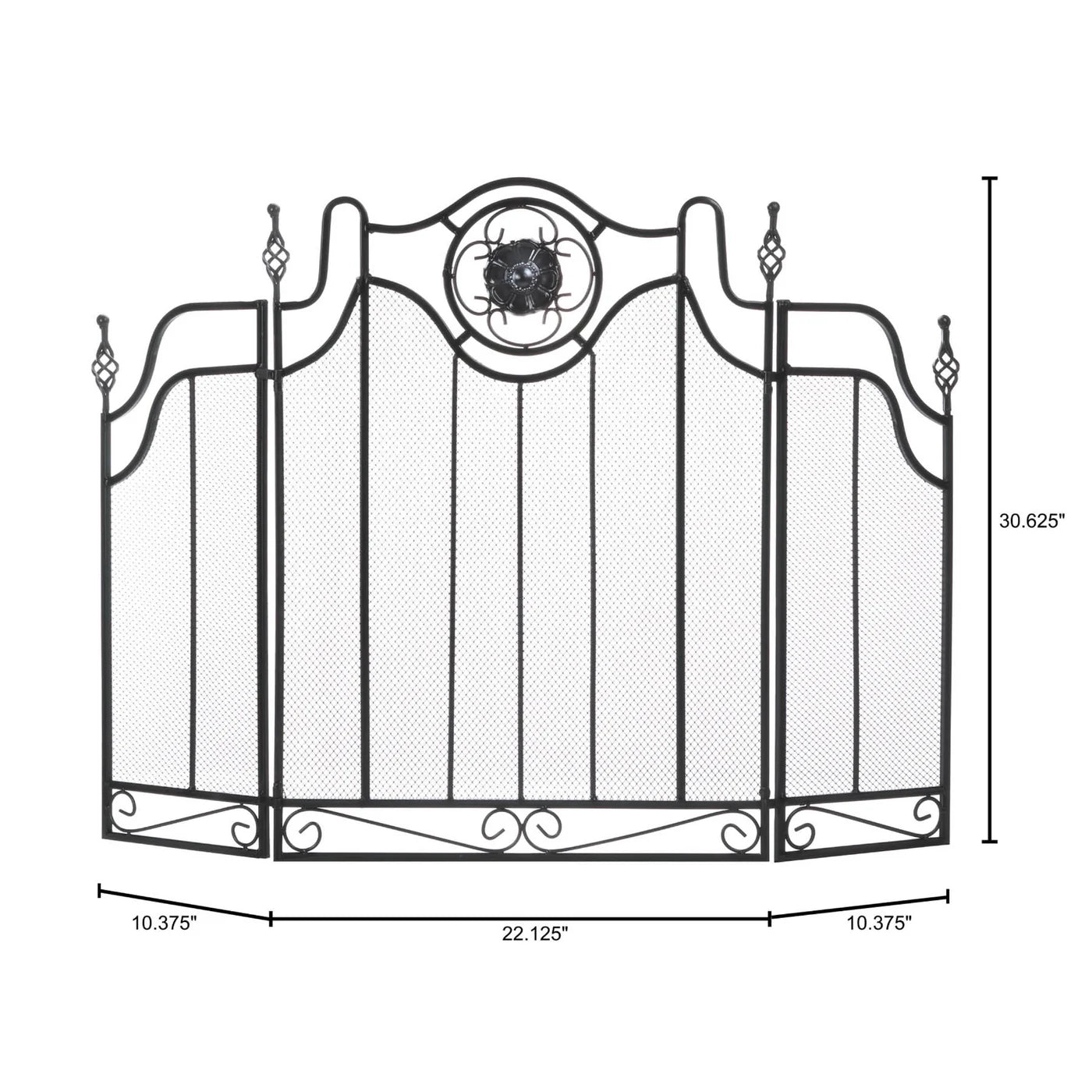 Tuscan-Design Fireplace Screen