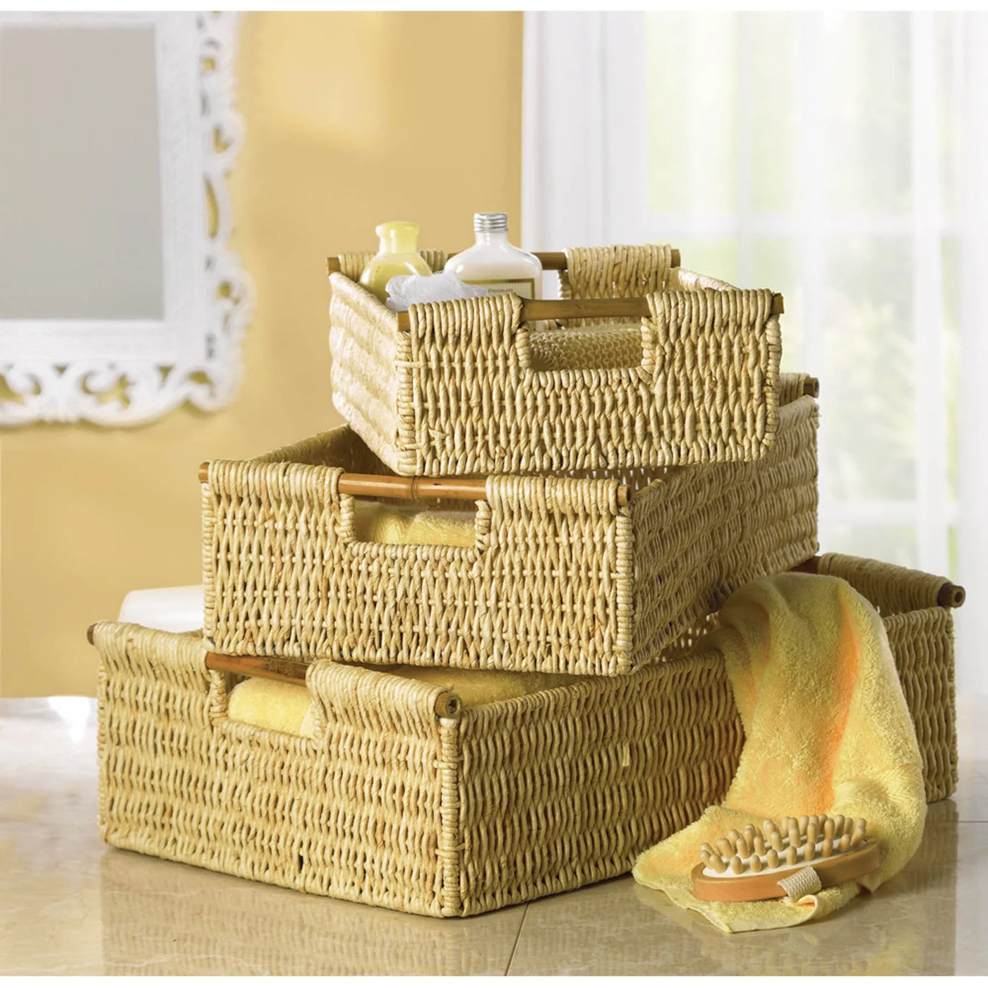 3pc - Corn Husk Nesting Baskets
