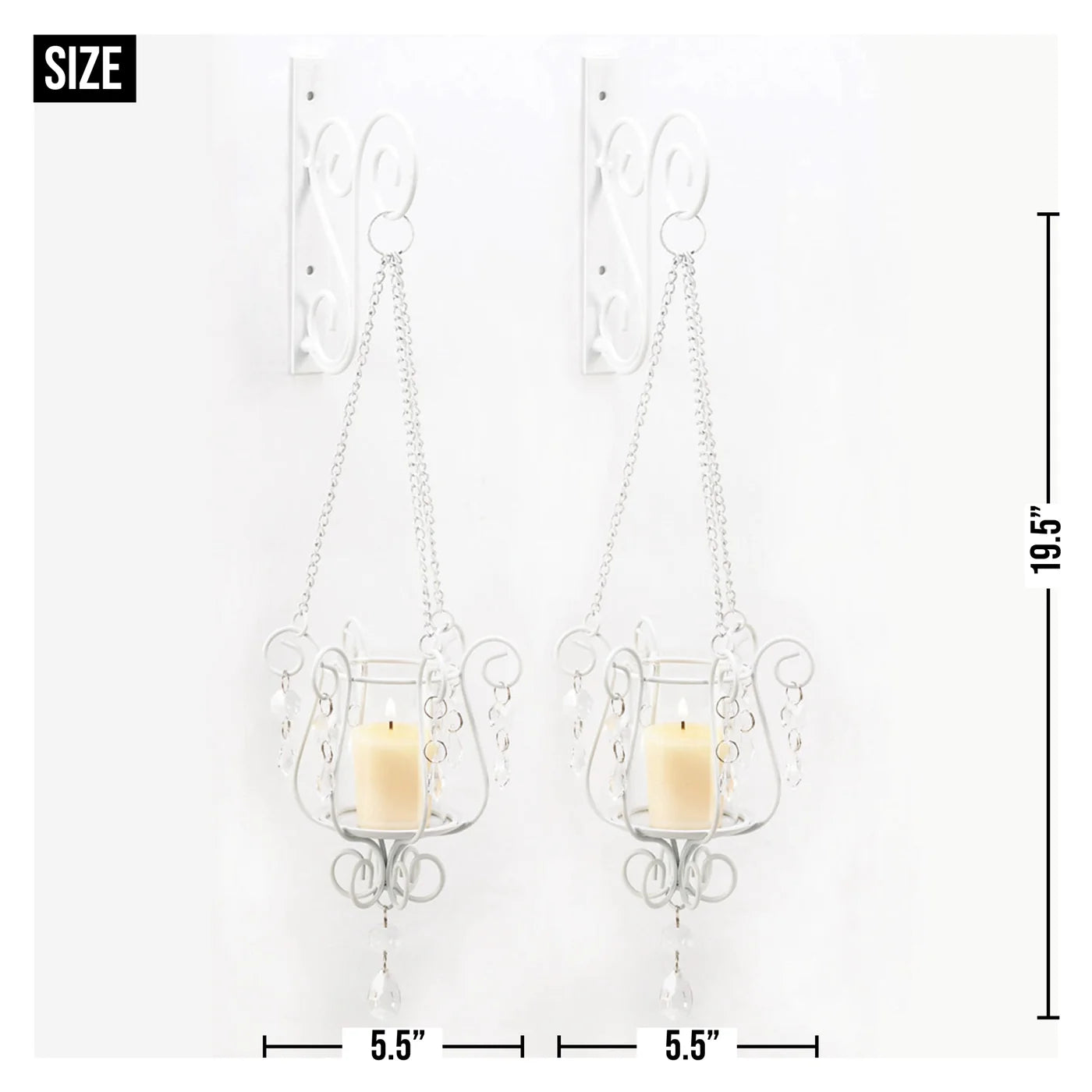 Bedazzling Pendent Sconce Duo