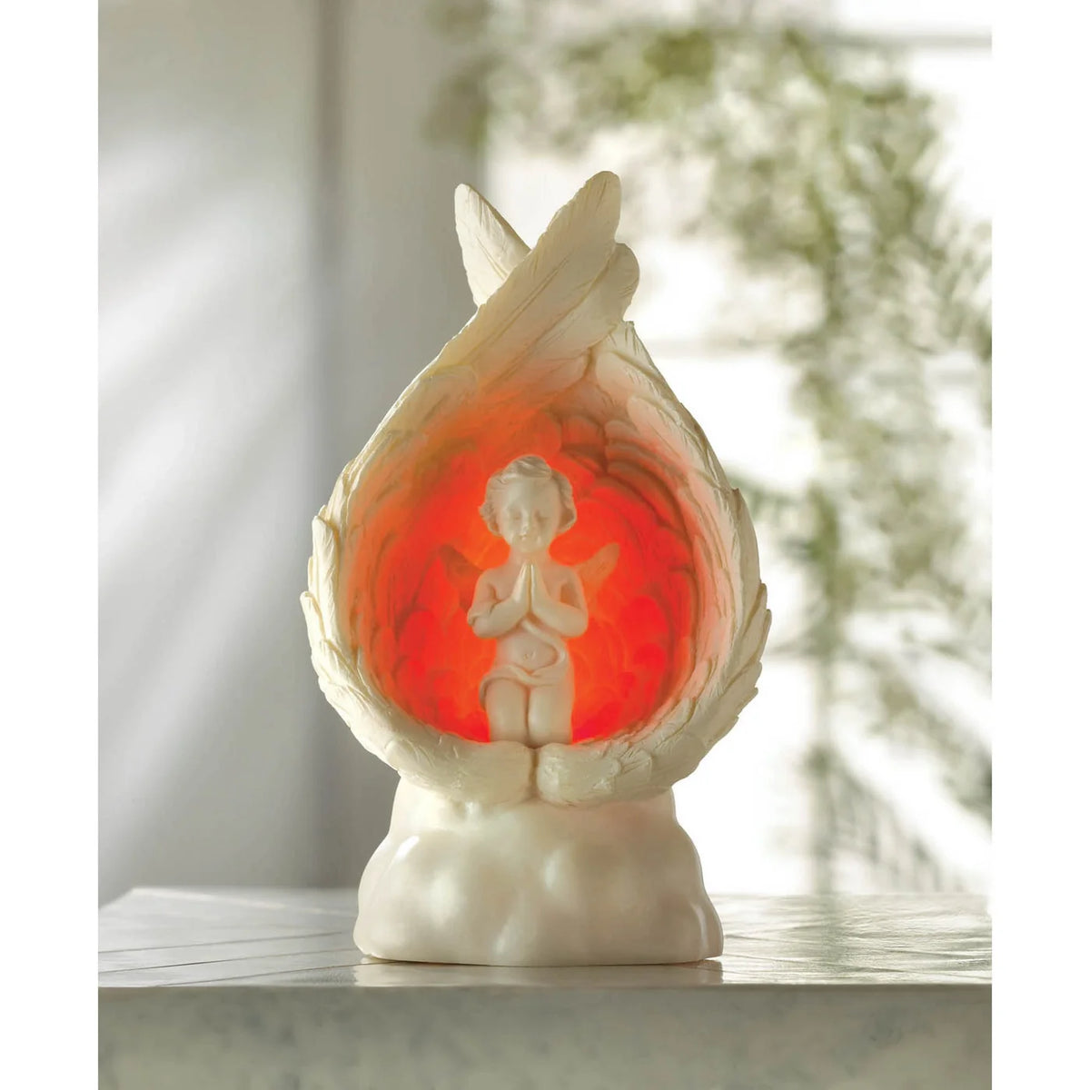 Light Up Praying Angel Figurine