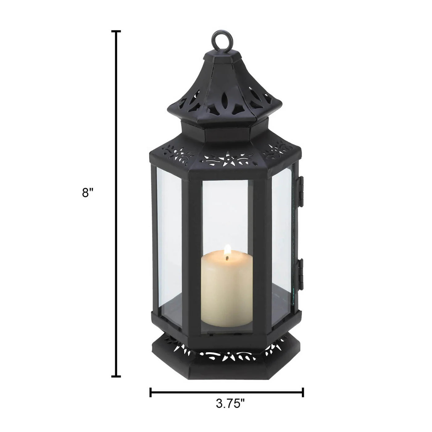 BLACK STAGECOACH LANTERN