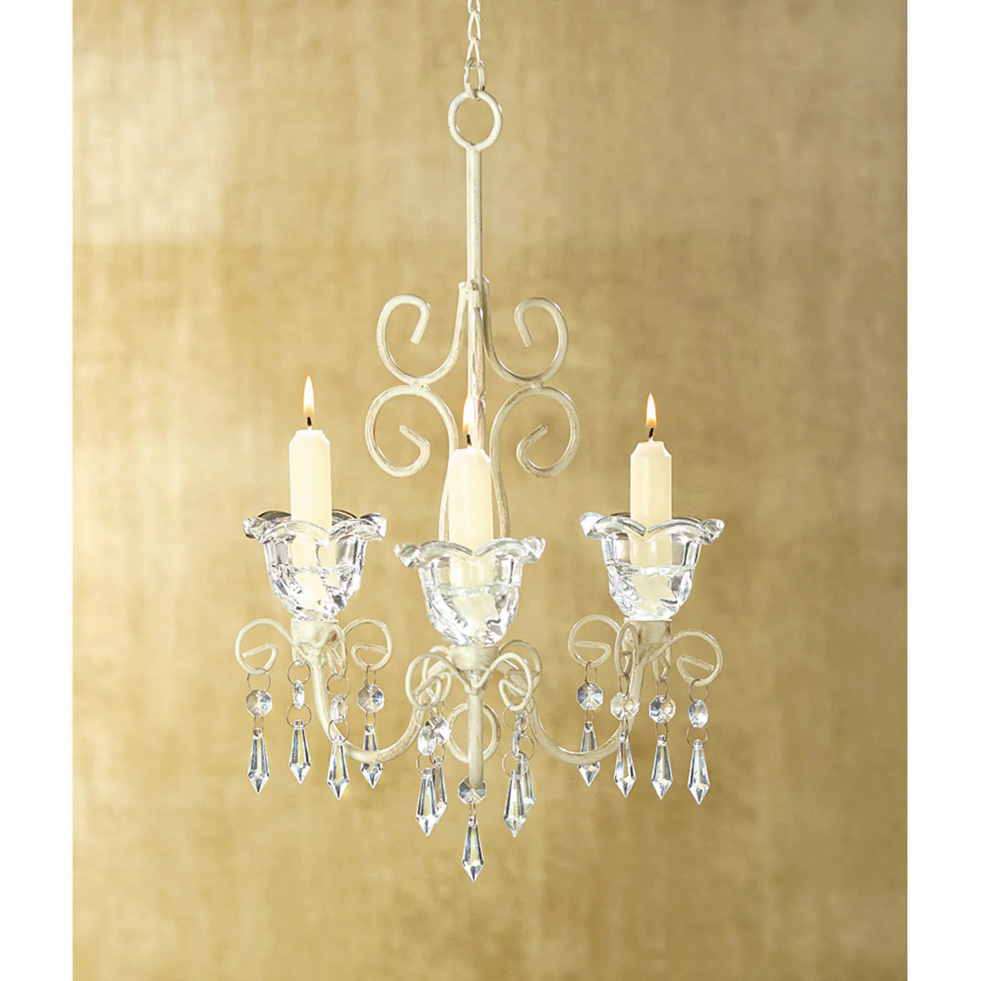 SHABBY ELEGANCE SCROLLWORK CHANDELIER